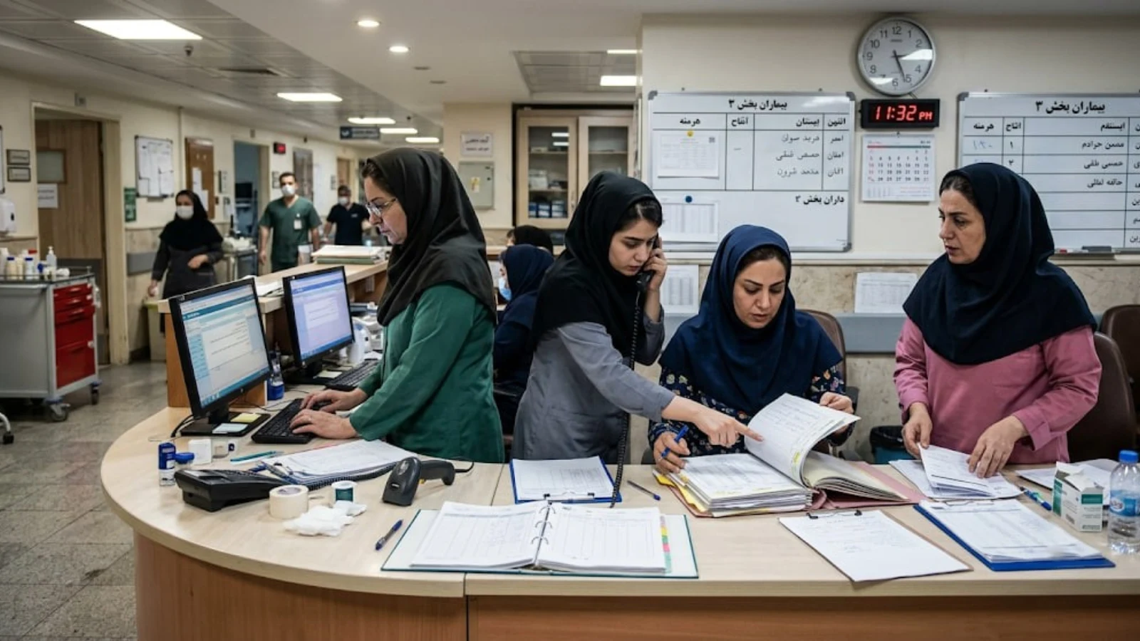 انتخاب بین پرستاری یا مامایی؛ ایستگاه پرستاری در میانه شیفت کاری.