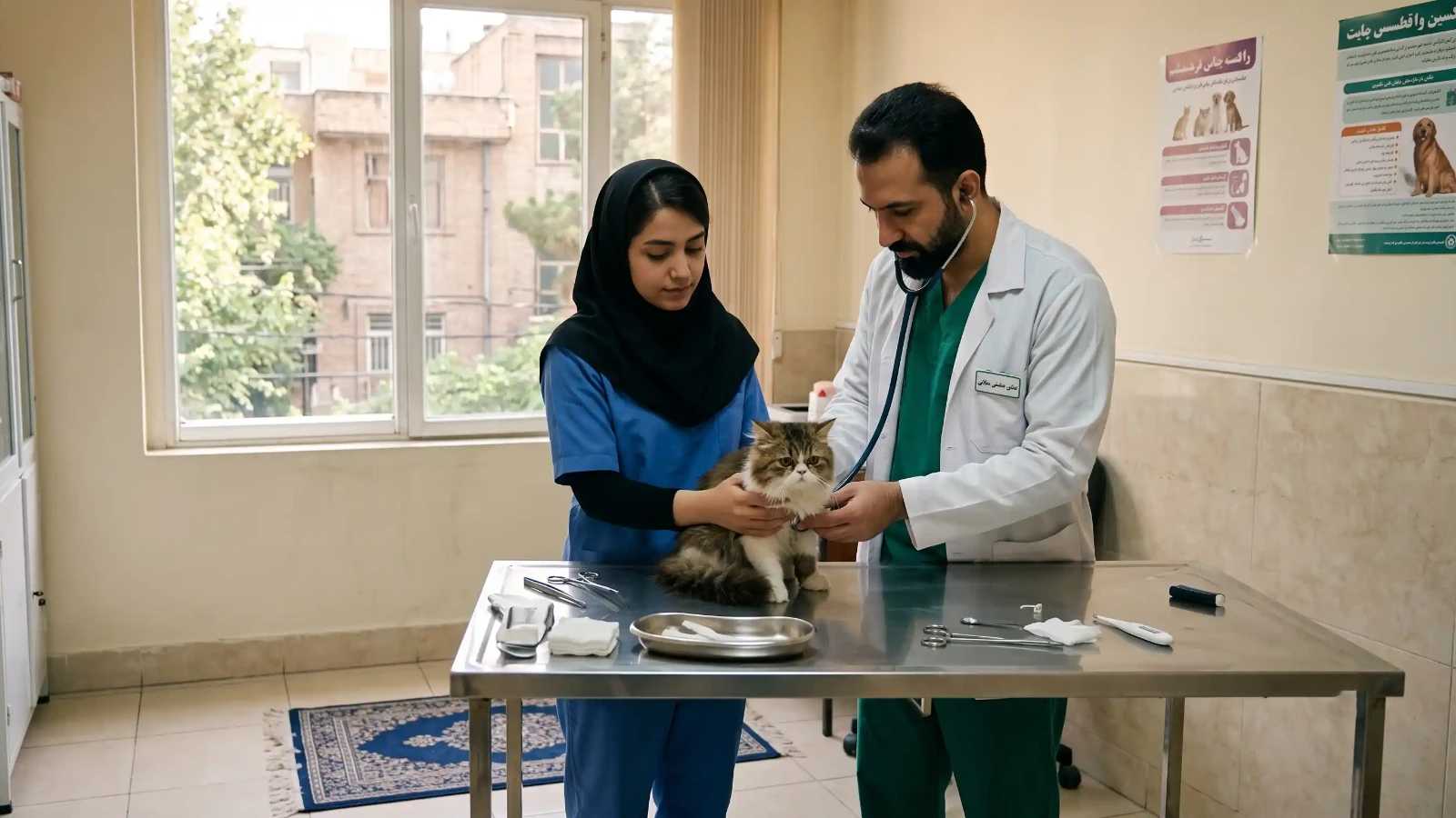رشته دامپزشکی؛ کلینیک و میز معاینه دامپزشک