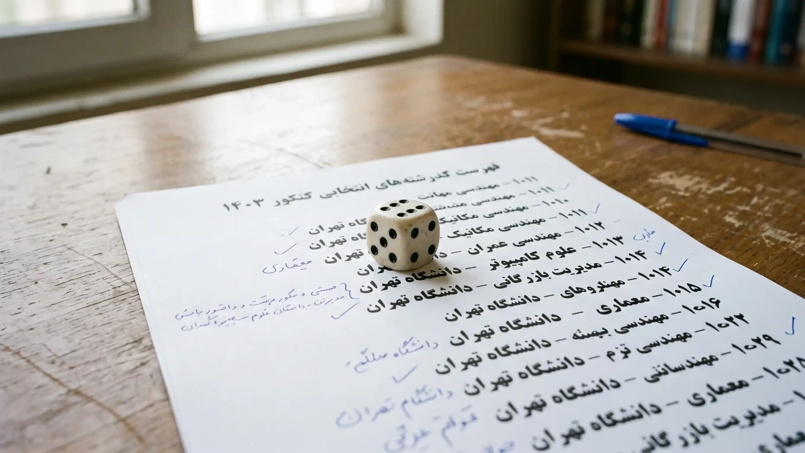 کد رشته شانسی؛ ریسک حساب‌شده در چیدمان فرم انتخاب رشته
